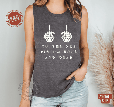 Sold Out Middle Finger Muscle Tank - Hardy Concert Tank - Sunlit Funlit | Graphic Tees for Country Concert Addicts